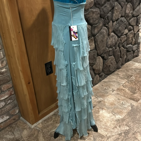 NWT Italy Moda 109% Washable Silk Maxi Skirt OS - Picture 4 of 5